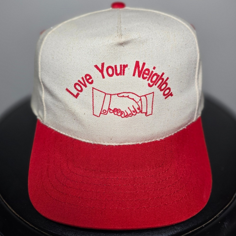 Vintage Love Your Neighbor 90s Unity Civil Rights Kindness Promo Snapback Hat